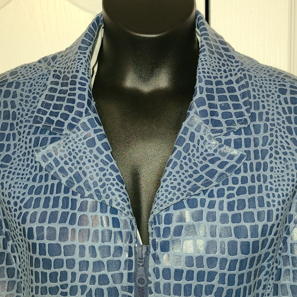 NEW✂️💲DROP-VTG Selene Faux Alligator Slate Jacket